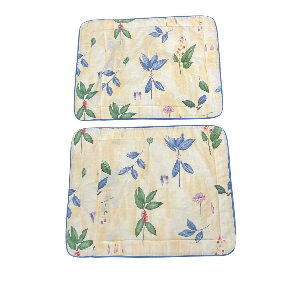 Croscill Botanica Gazebo Pillow Standard Sham Set Yellow Floral‎ Garden Print